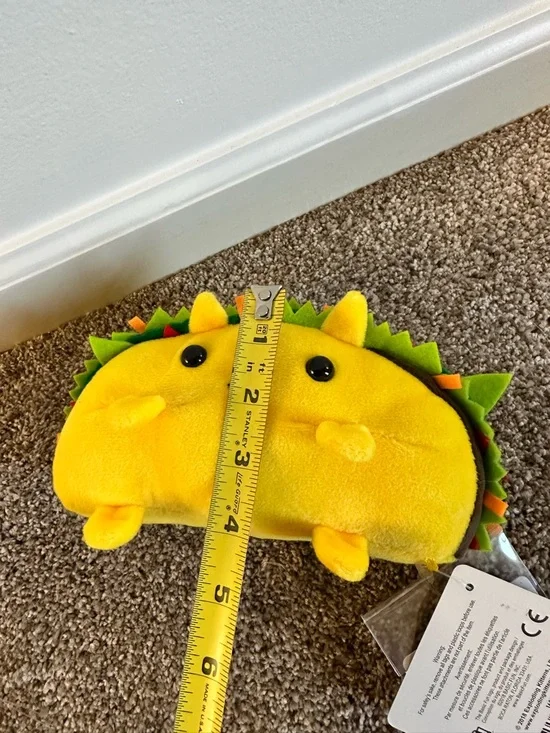 Exploding Kittens Taco Cat 7" Plush Stuffed Animal Yellow Anthropomorphic - Picture 6 of 8